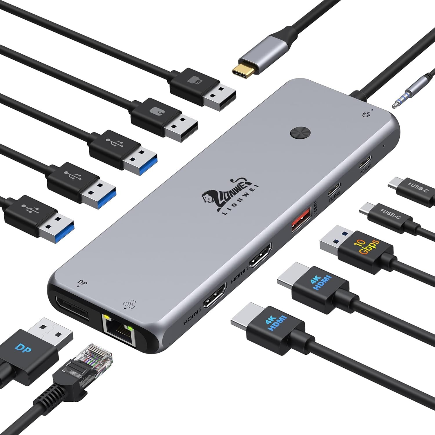 Ultimate 13-in-1 USB C Dock: Triple Display & 8 Ports! - Image 2
