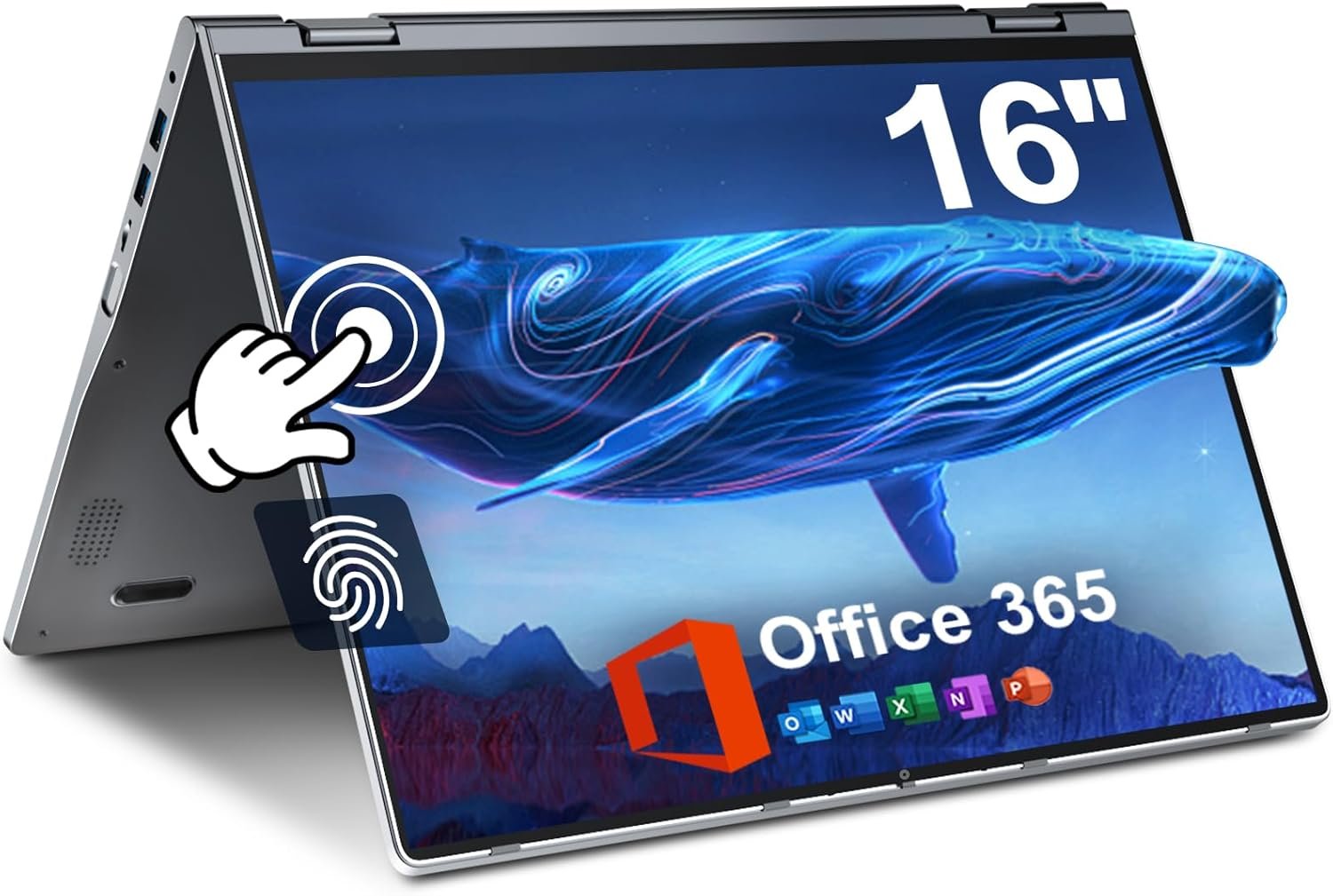 Unlock Versatility: 16" Convertible Laptop with FHD Touchscreen! - Image 2
