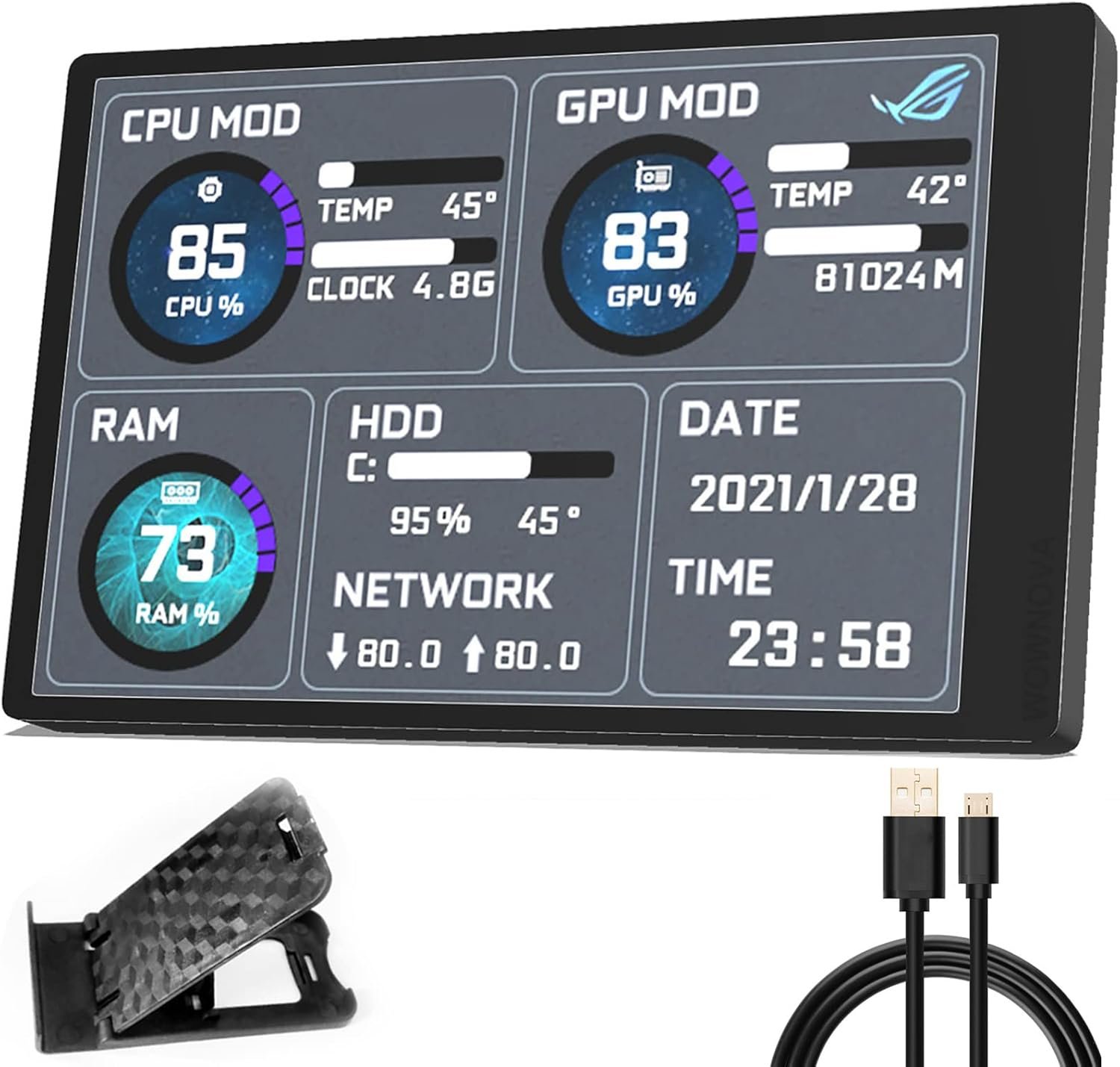 Upgrade Your Setup: WOWNOVA English Temp Monitor & Display! - Image 2