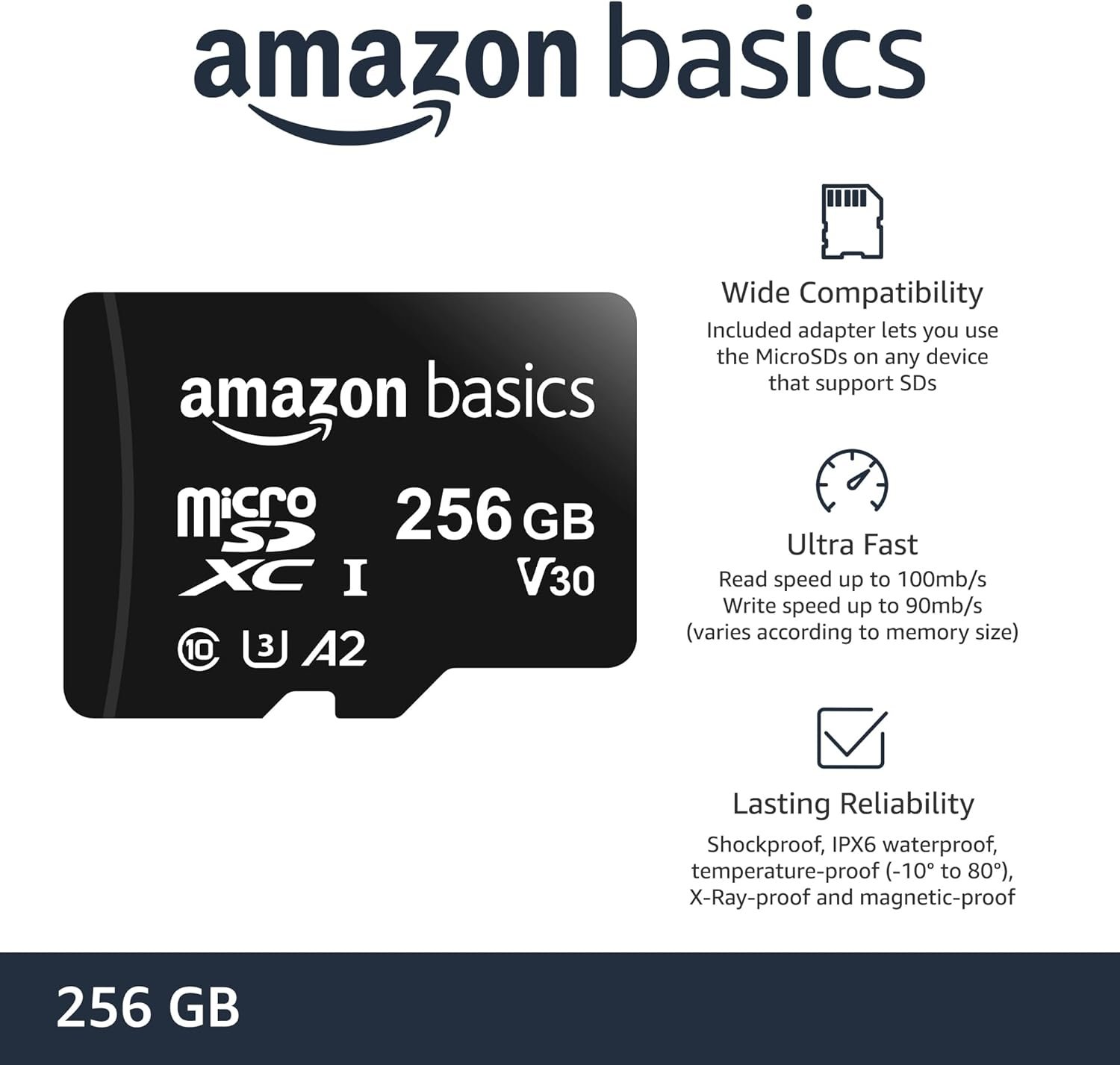 Boost Storage: Amazon Basics 256GB Micro SDXC, 100MB/s! - Image 3