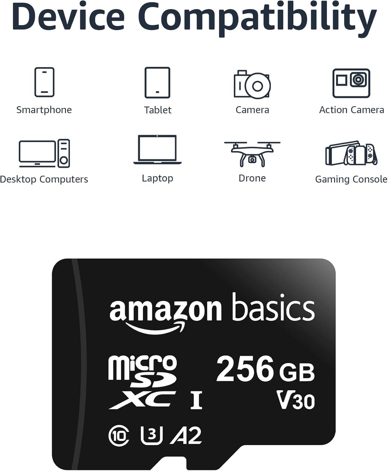 Boost Storage: Amazon Basics 256GB Micro SDXC, 100MB/s! - Image 4