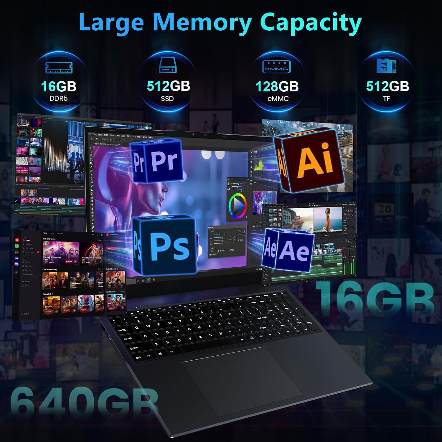 Powerful 17.6" Laptop: 16GB RAM, Office 365 & More! - Image 5