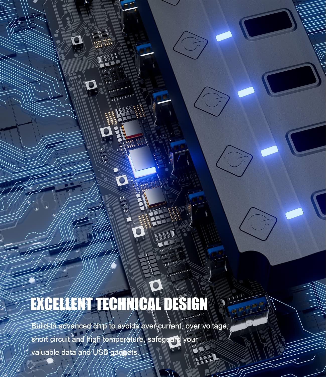 PANPEO 7-Port USB 3.0 Hub: Ultimate Data Hub Splitter! - Image 7