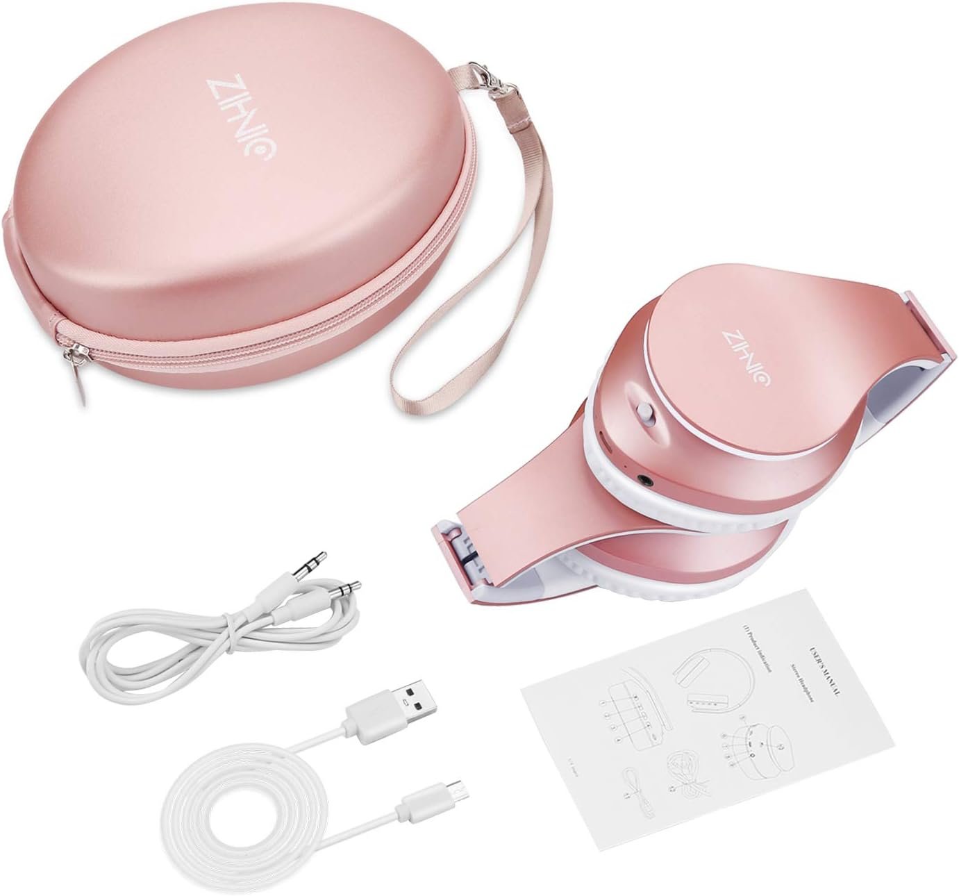 ZIHNIC Bluetooth Headphones: Wireless Comfort in Rose Gold! - Image 8
