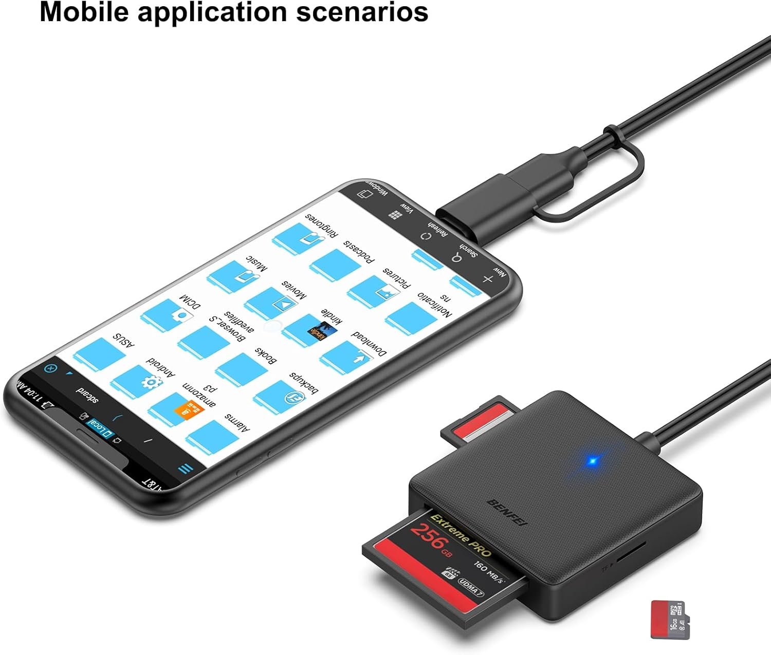 BENFEI 4-in-1 Card Reader: Fast & Versatile for iPhone 15! - Image 7