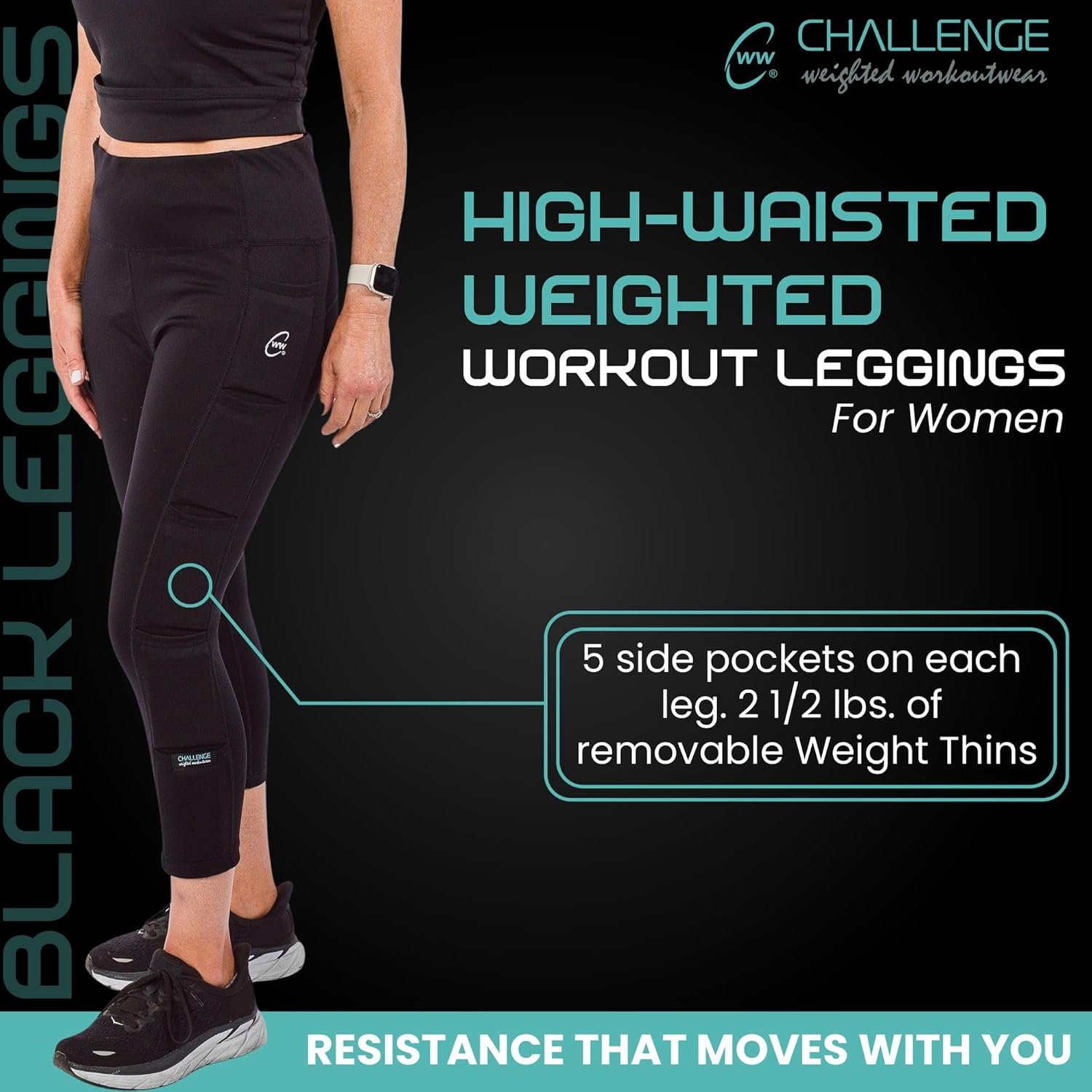 Elevate Your Workout: High-Waisted Leggings with Weights! - Image 3