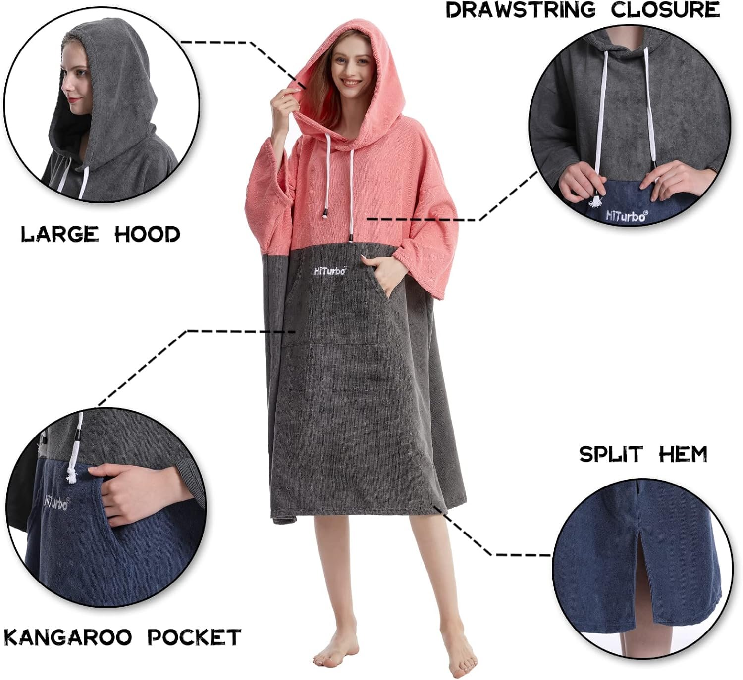 Quick-Dry Hiturbo Changing Robe: Perfect Surf Poncho! - Image 4