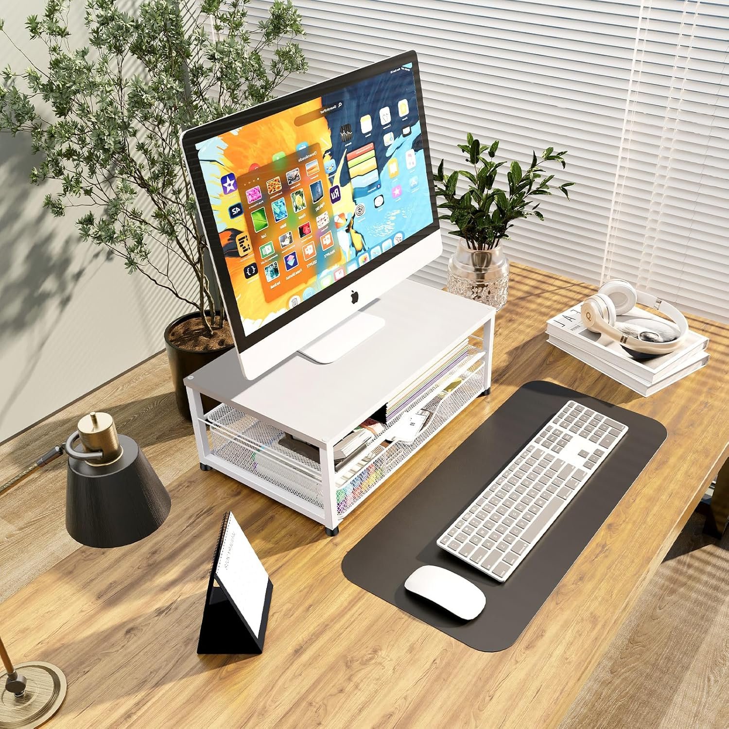 Elevate Your Workspace: 2-Tier Desk Organizer & Monitor Stand - Image 4