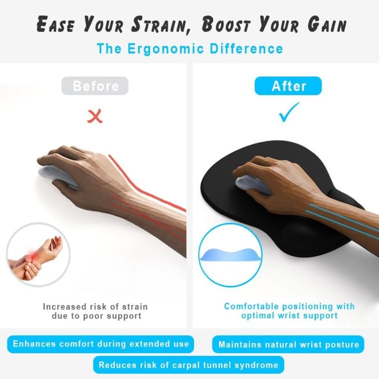 ErgoComfort Gel Wrist Rest: Ultimate Ergonomic Mouse Pad! - Image 4
