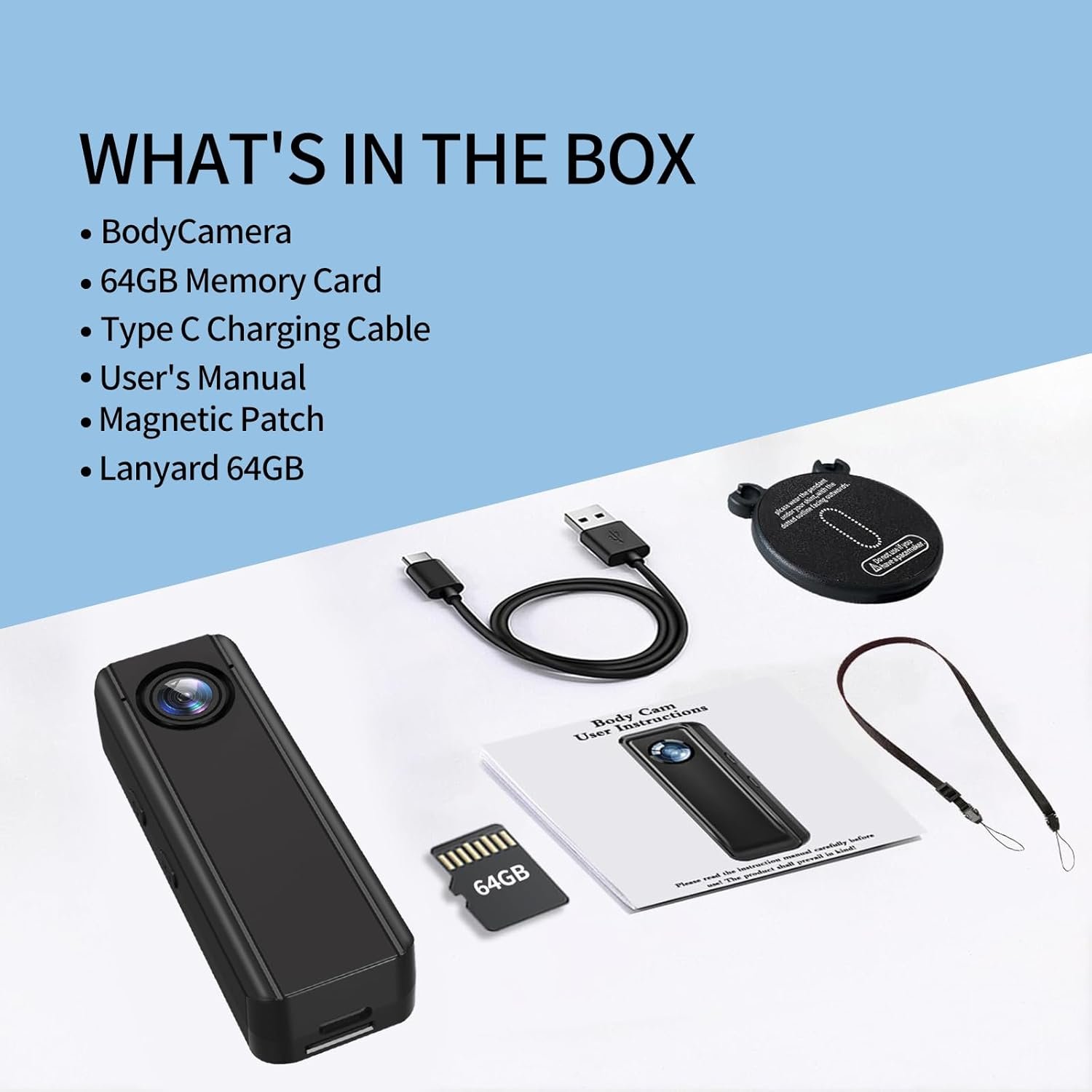 Capture Every Moment: Mini Body Camera 64GB 4K POV Cam! - Image 10
