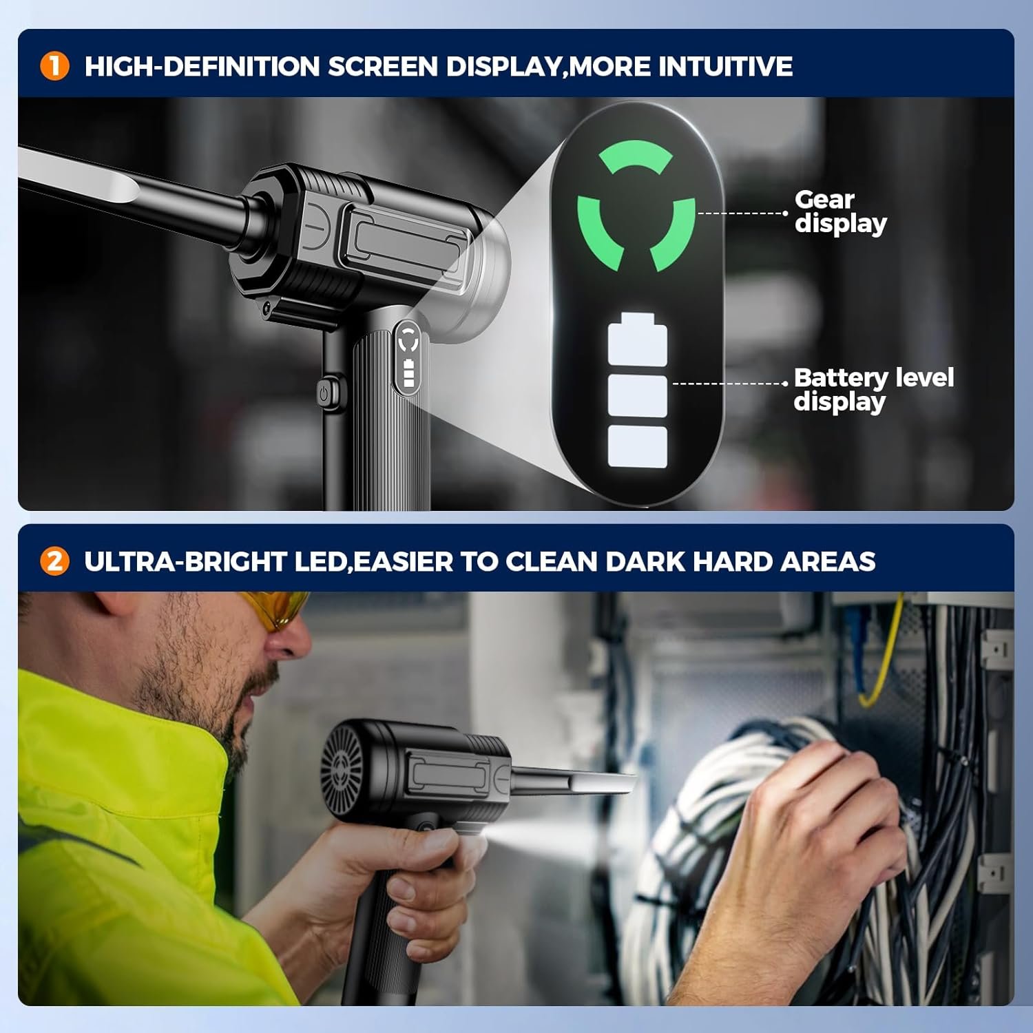 Powerful 100000RPM Compressed Air Duster: Clean Anywhere! - Image 4