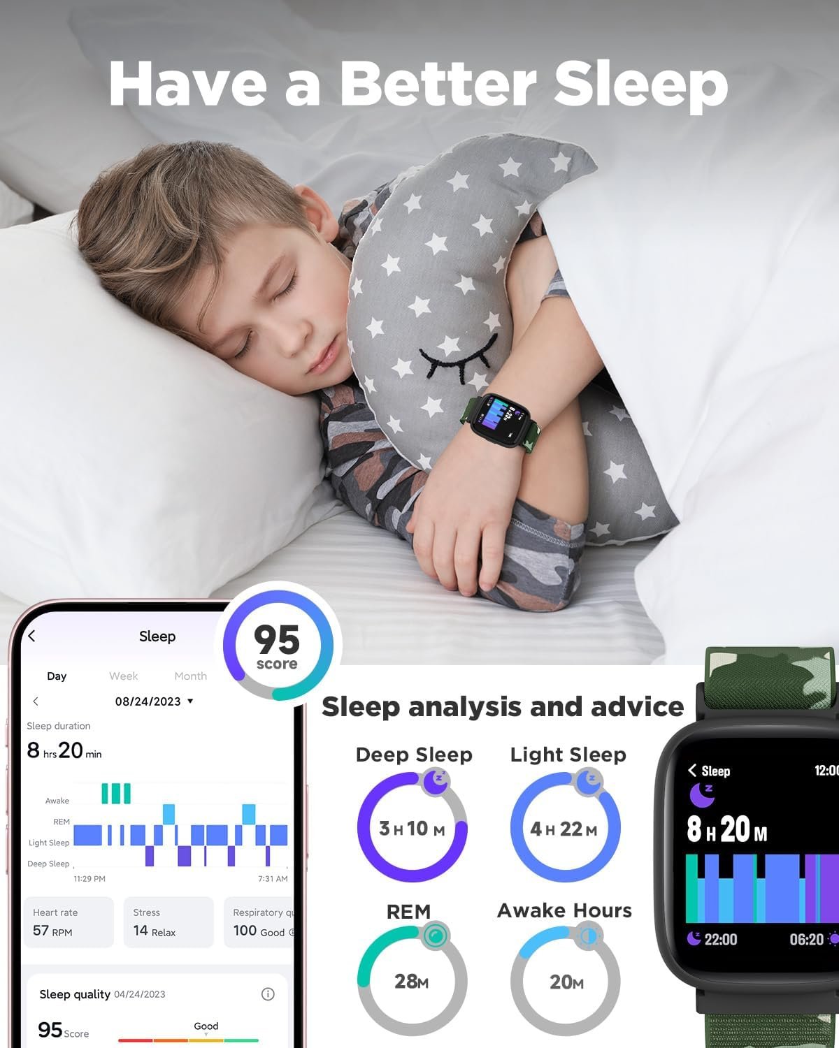 Unlock Fun & Fitness: BIGGERFIVE Kids Smart Watch! - Image 5