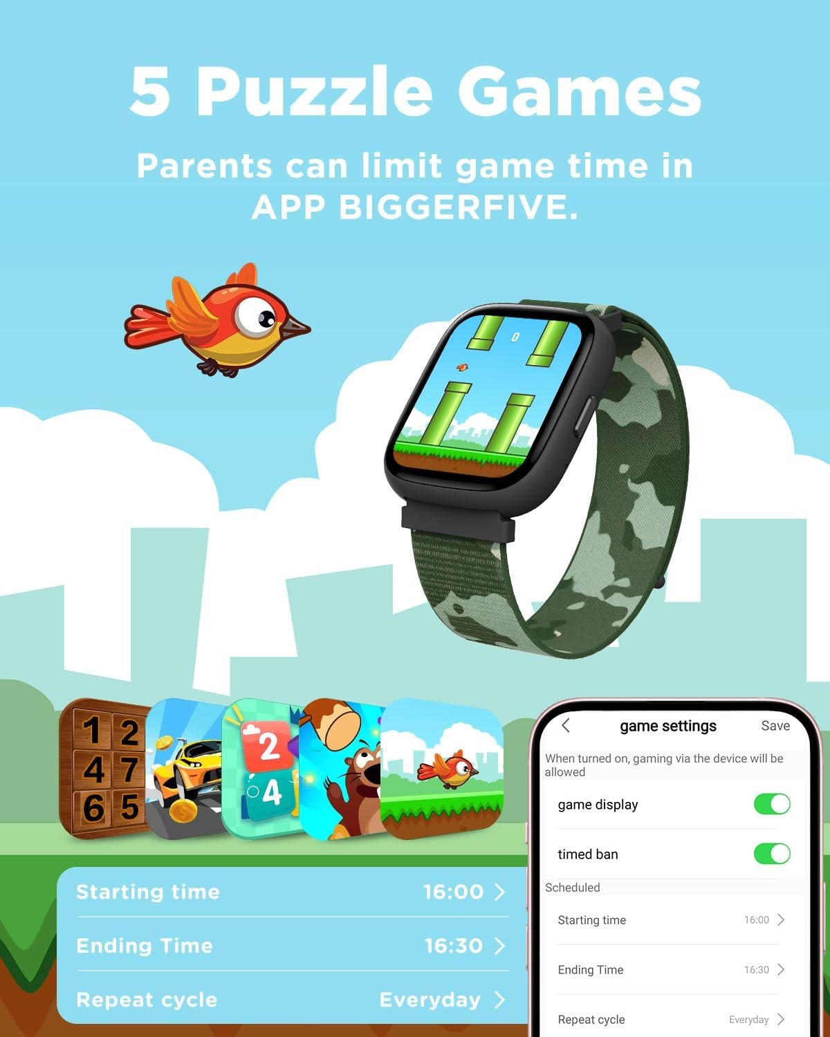 Unlock Fun & Fitness: BIGGERFIVE Kids Smart Watch! - Image 7