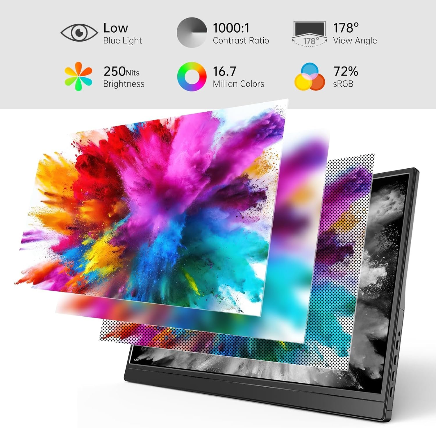 Yxk 15.6” Ultra-Slim Portable Monitor: Ideal for Gaming & Travel! - Image 3