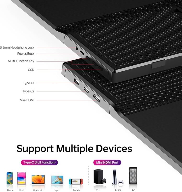 Yxk 15.6” Ultra-Slim Portable Monitor: Ideal for Gaming & Travel! - Image 4
