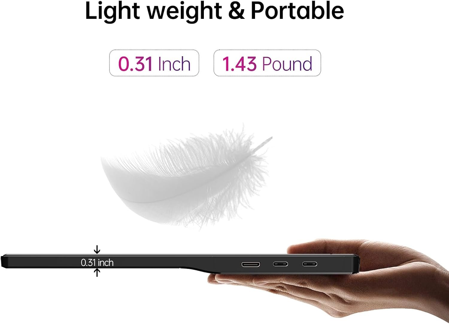 Yxk 15.6” Ultra-Slim Portable Monitor: Ideal for Gaming & Travel! - Image 5