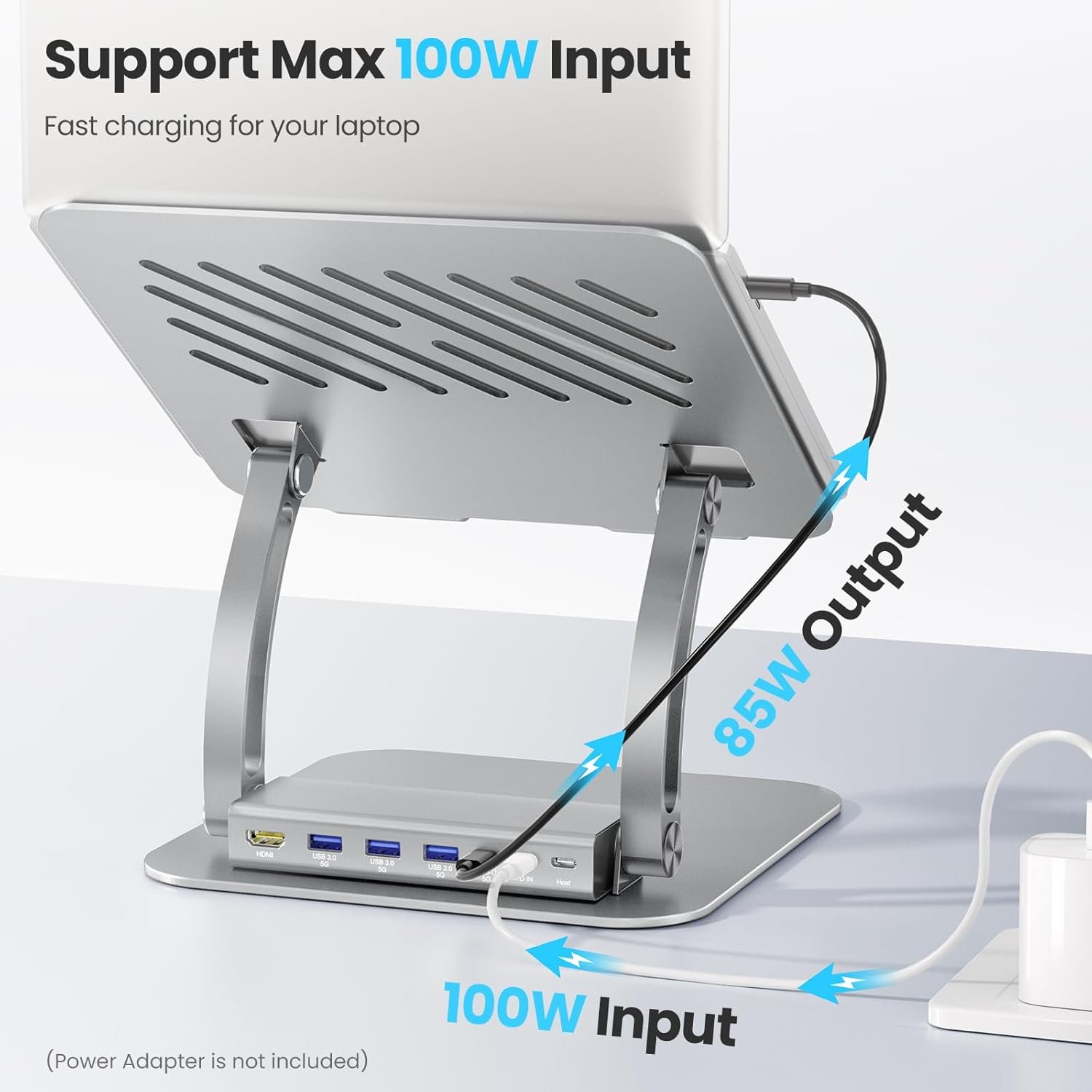 Maximize Comfort: tounee Laptop Stand & USB-C Hub Combo! - Image 5