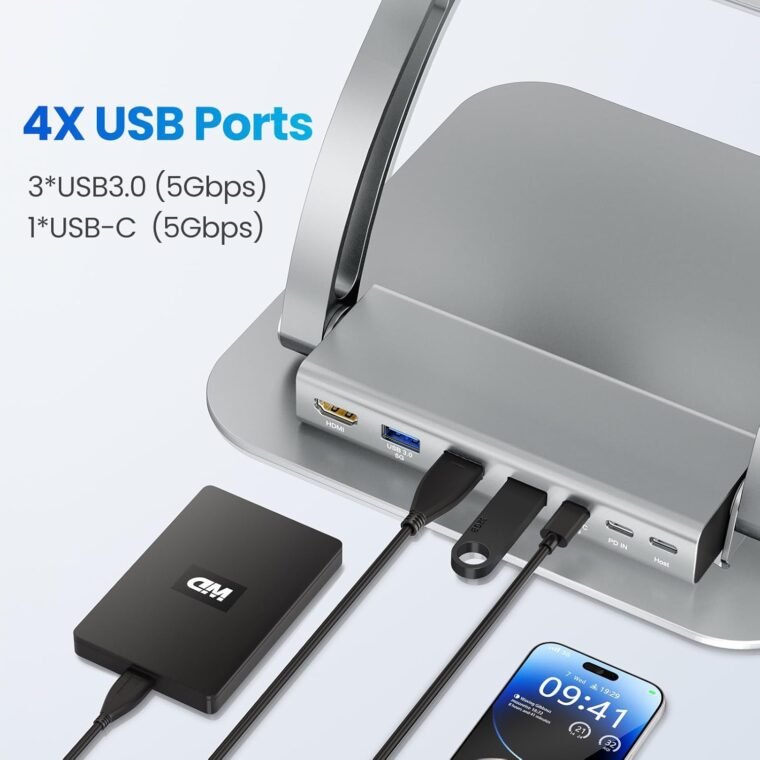 Maximize Comfort: tounee Laptop Stand & USB-C Hub Combo! - Image 6