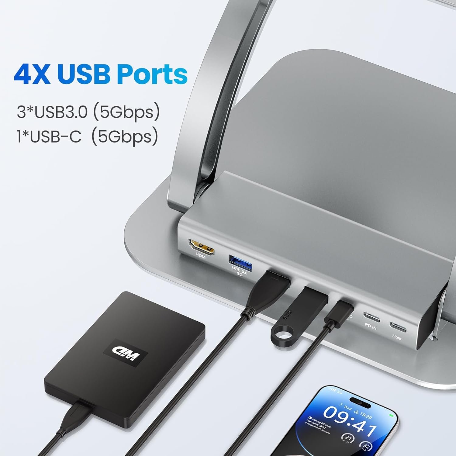 Maximize Comfort: tounee Laptop Stand & USB-C Hub Combo! - Image 6