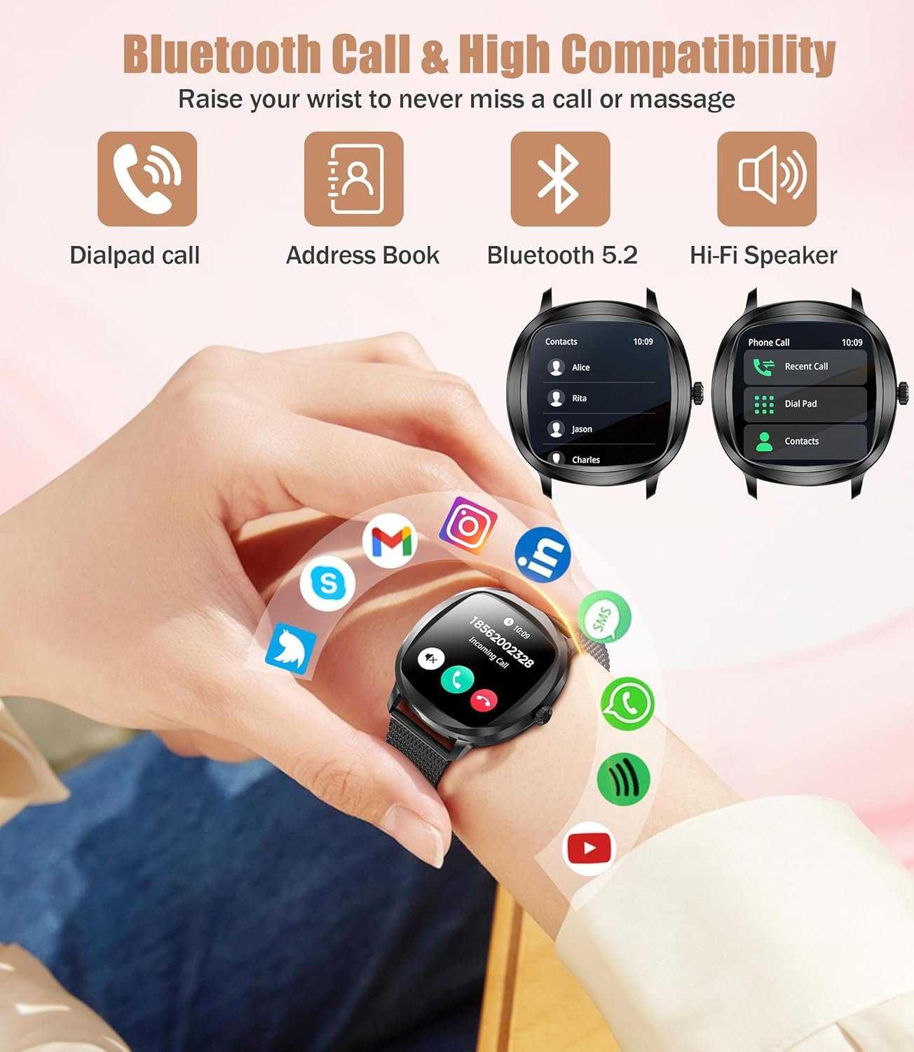 Women's 2pc Band Sports Watch: Heart Rate, 100+ Modes! - Image 3