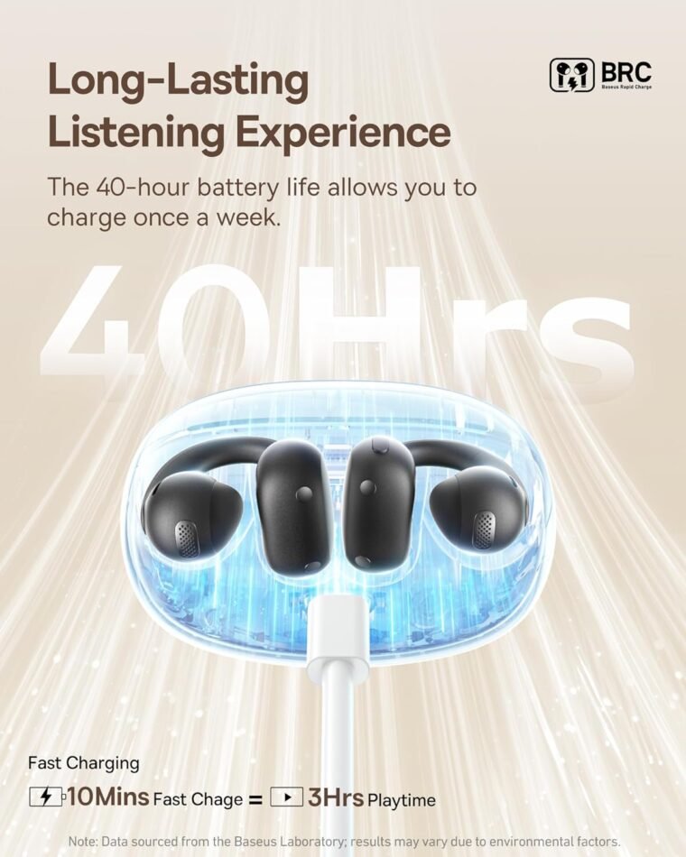 Baseus Bowie MC1: Comfortable, Waterproof Earbuds with 40H Play - Image 8