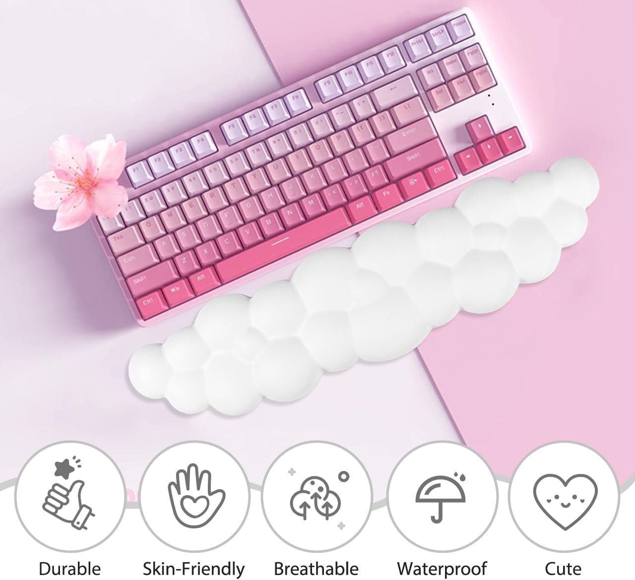 JIKIOU Cloud Keyboard Wrist Rest: Comfort & Relief Awaits! - Image 5