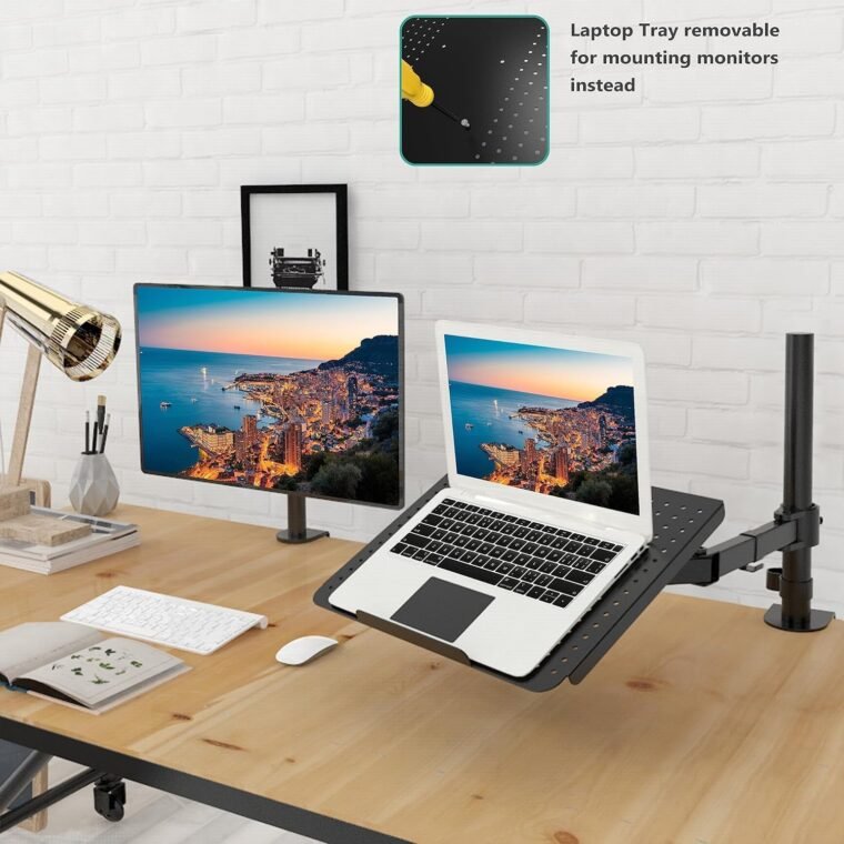 Elevate Your Workspace: WALI Laptop Tray Desk Mount & Stand - Image 3