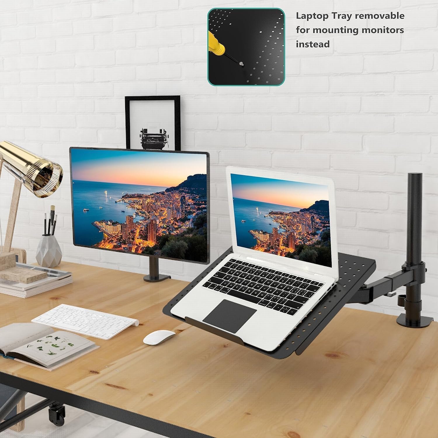 Elevate Your Workspace: WALI Laptop Tray Desk Mount & Stand - Image 3
