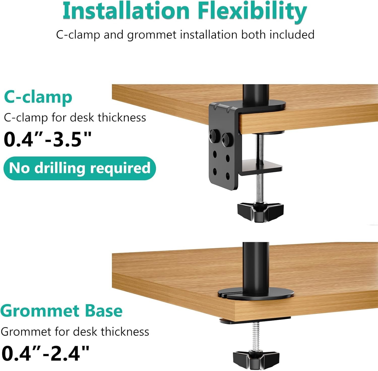 Elevate Your Workspace: WALI Laptop Tray Desk Mount & Stand - Image 8