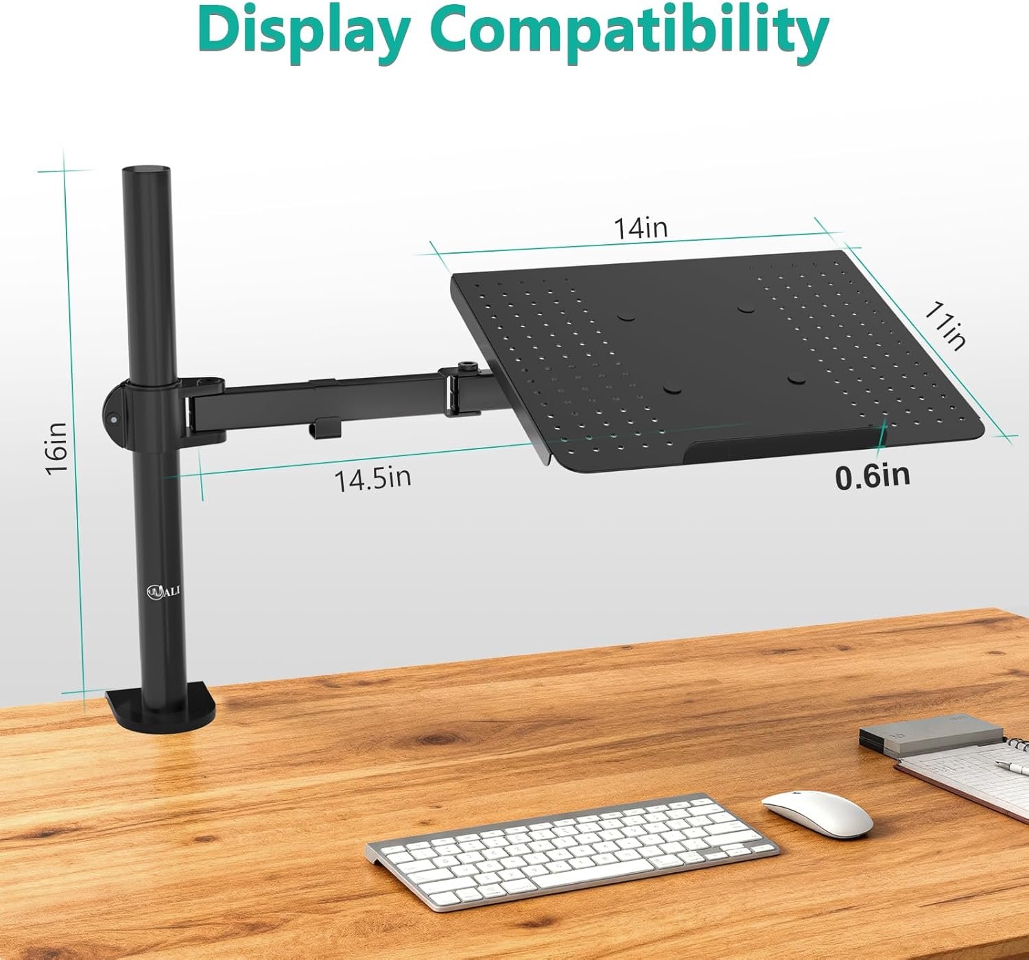 Elevate Your Workspace: WALI Laptop Tray Desk Mount & Stand - Image 10