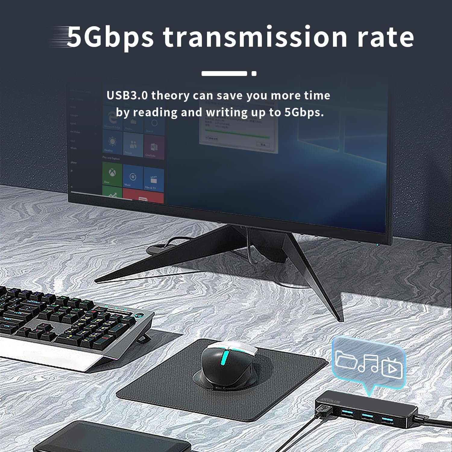 USB 3.0 Hub: 4-Port Magic for Laptops, Consoles & More! - Image 5