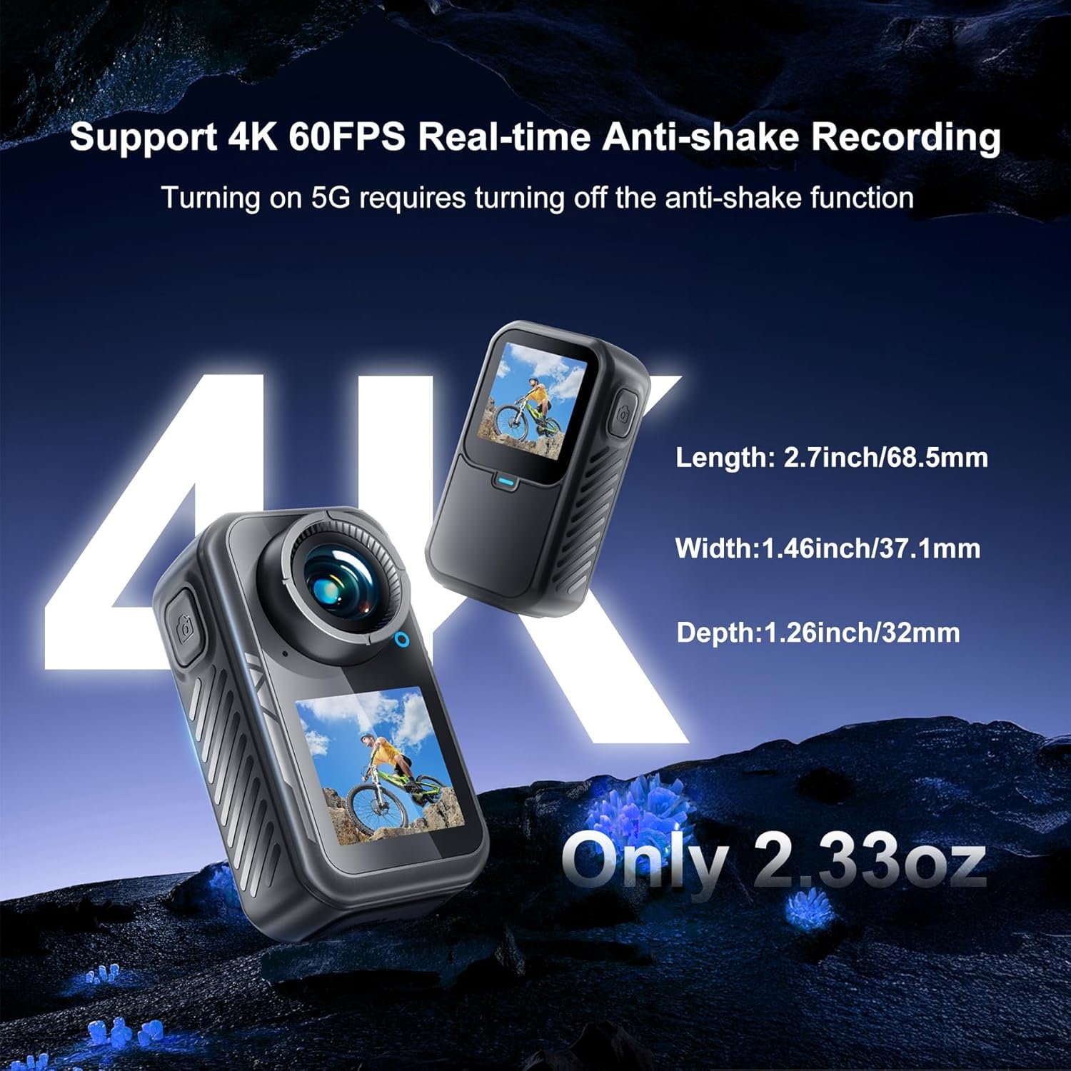 Capture Every Angle: Dual Screen 128G Action Camera! - Image 5