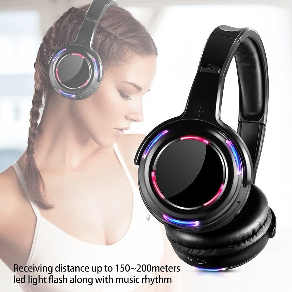 10pcs Wireless Silent Disco Headphones & 500m LED Transmitter - Image 4