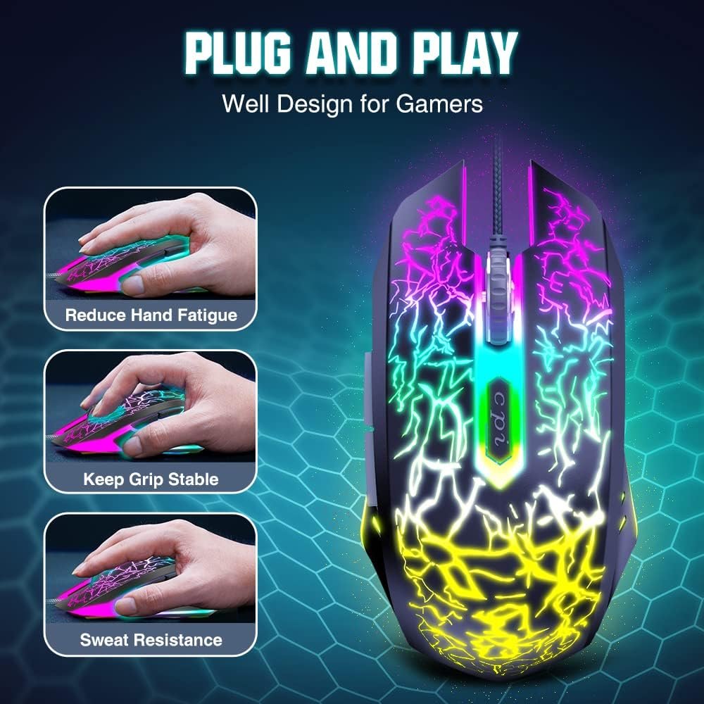 Elevate Your Game: BENGOO Wired RGB Gaming Mouse! - Image 3
