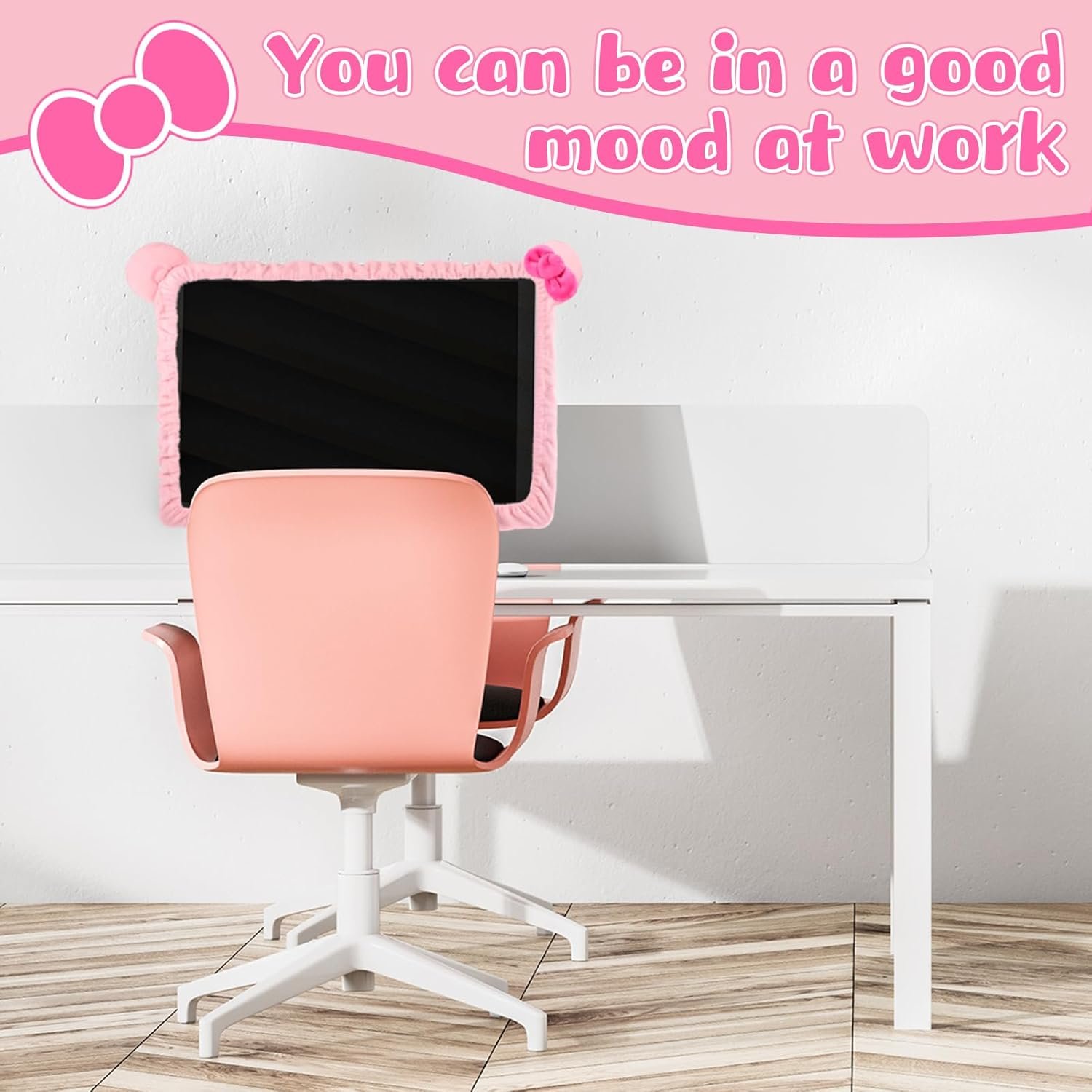 Adorable Cat Ear Monitor Cover – Furry Pink Delight! - Image 7