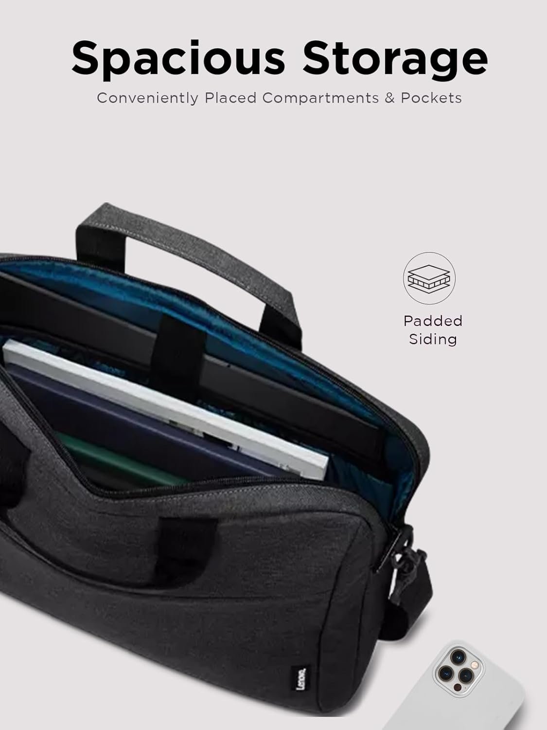 Lenovo T210 Laptop Bag: Sleek, Durable & Water-Repellent! - Image 4