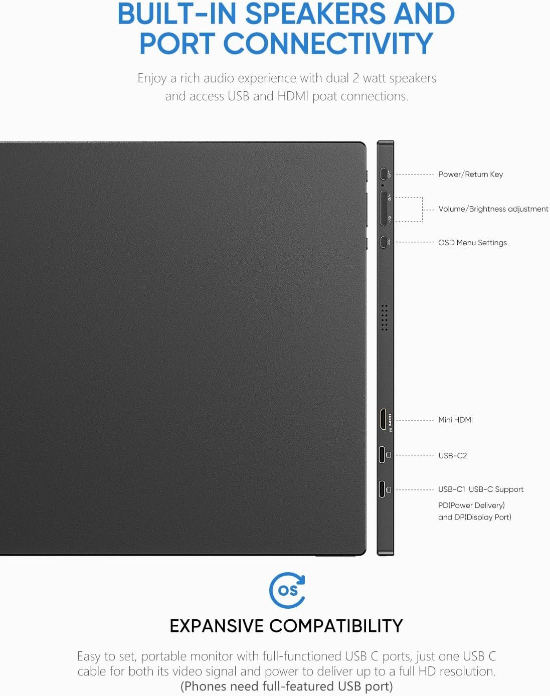 ARZOPA 15.6'' FHD Portable Monitor: Ultimate Gaming & Work Companion! - Image 5