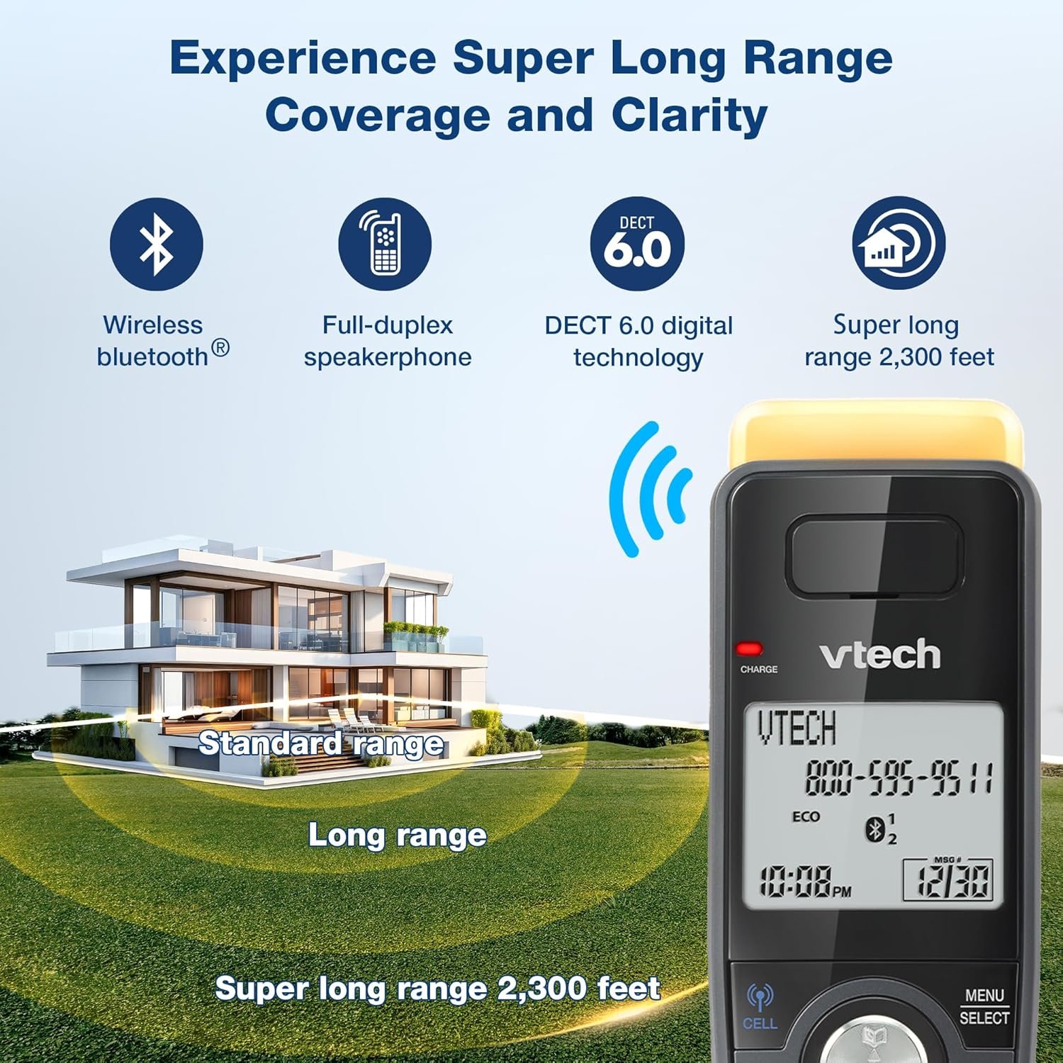 VTech IS8128-51: Ultimate 5-Handset Cordless Phone with Range! - Image 3