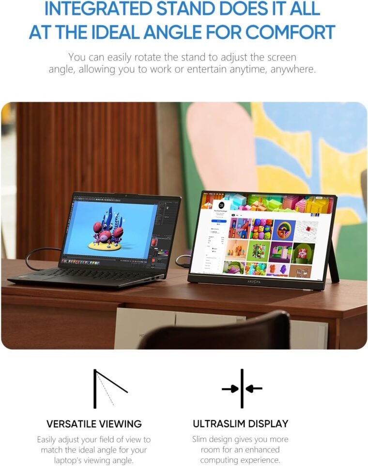 ARZOPA 16.1'' 144Hz Monitor: Ultimate Portable Gaming Upgrade! - Image 9