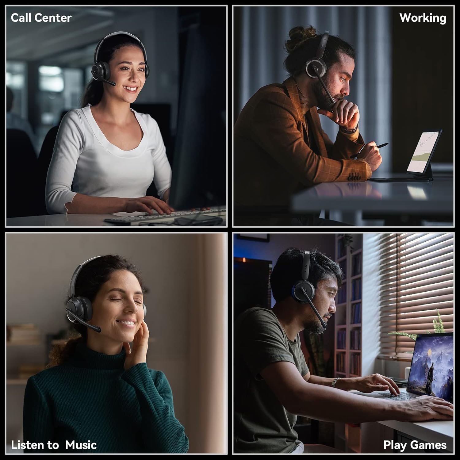 Ultimate Wireless Headset with Mic: Noise Cancelling for Work! - Image 8