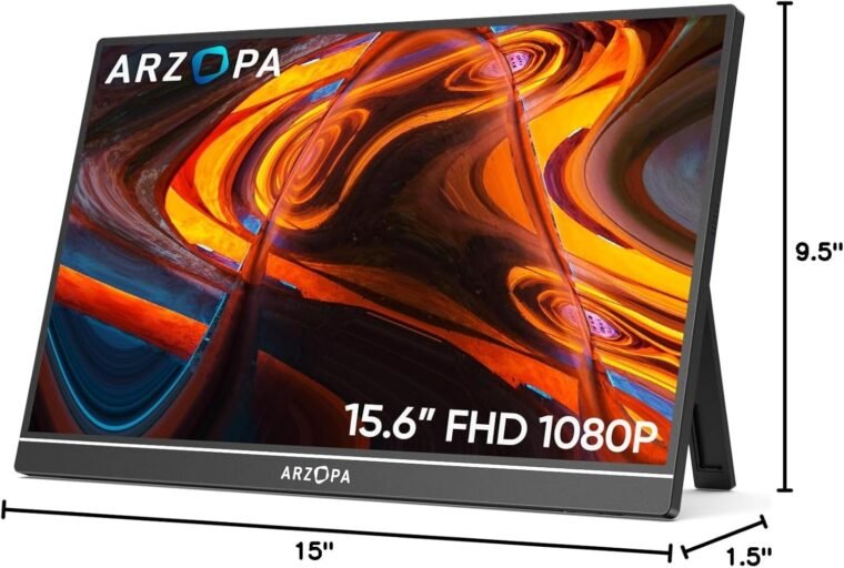 ARZOPA 15.6'' FHD Portable Monitor: Ultimate On-the-Go Display! - Image 9