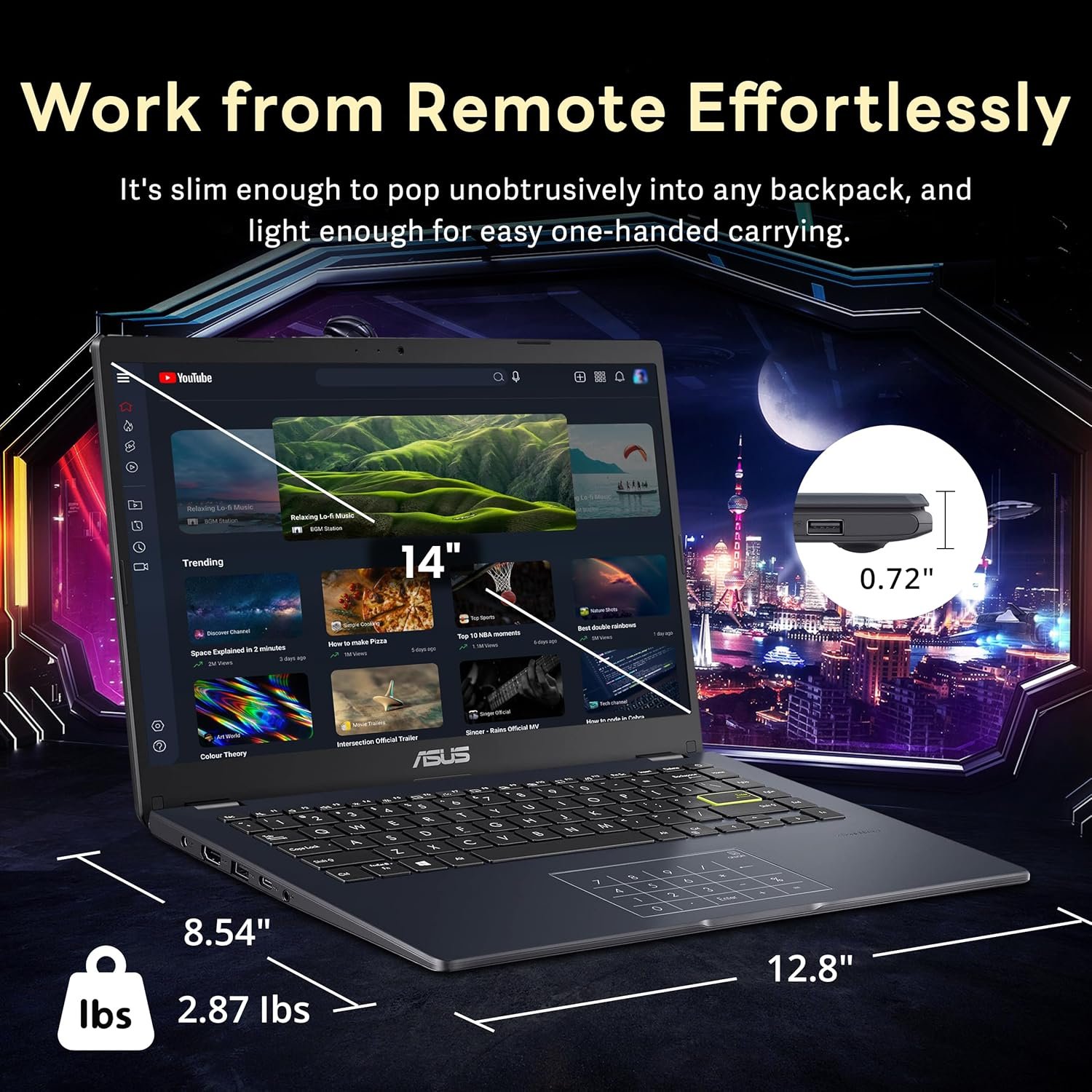 ASUS 14” FHD Laptop: Intel Power, Ultimate Portability! - Image 8