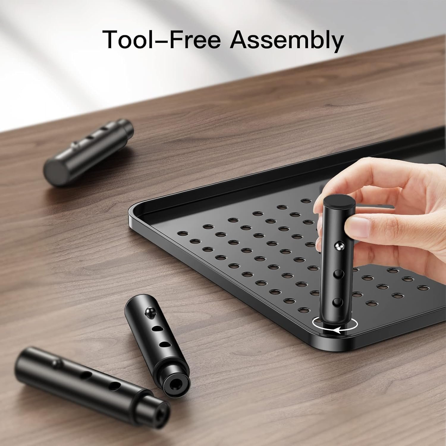 Transform Your Workspace: HUANUO Adjustable Monitor Stand - 2 Pack! - Image 8