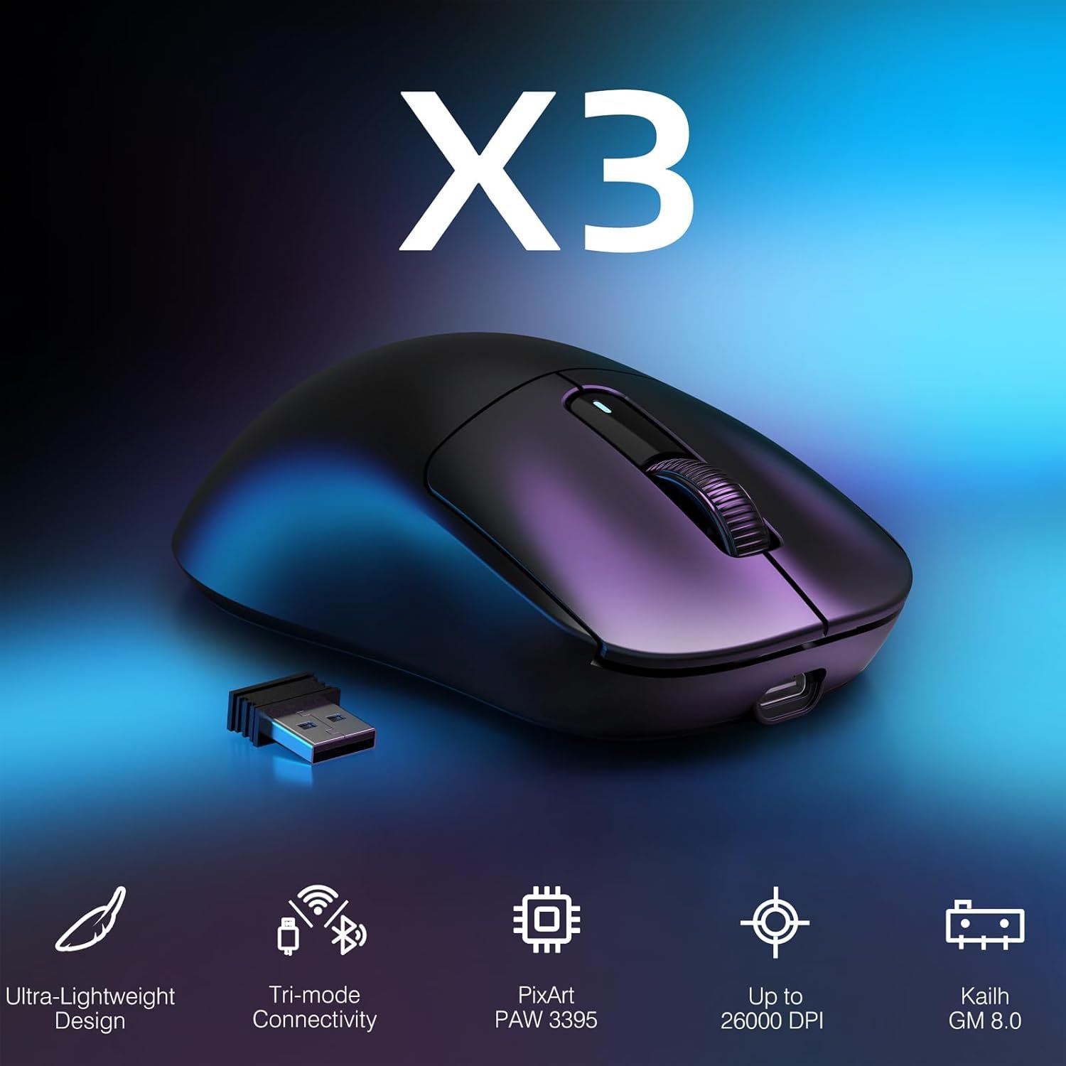 Unleash Precision with ATTACK SHARK X3 Wireless Gaming Mouse! - Image 3
