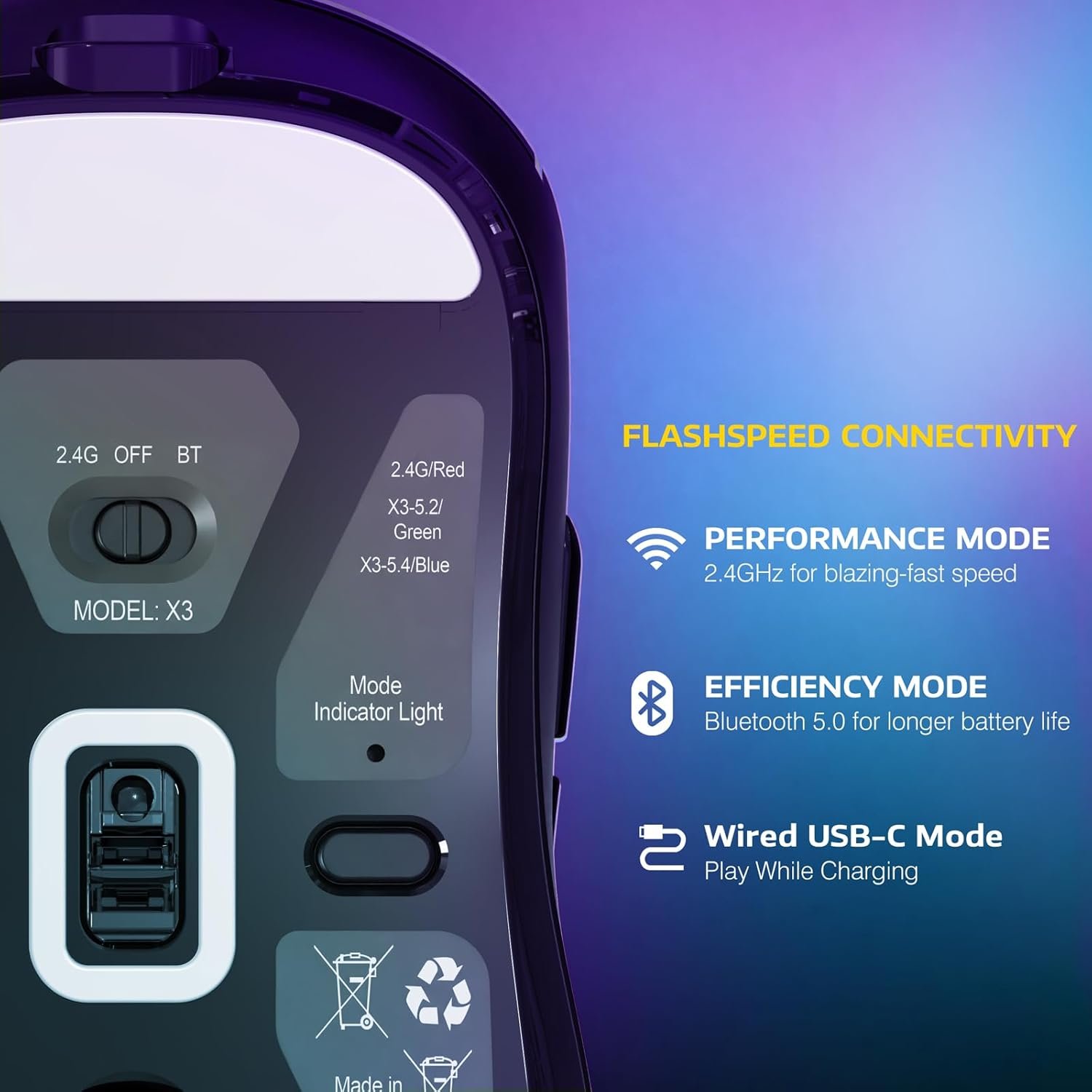 Unleash Precision with ATTACK SHARK X3 Wireless Gaming Mouse! - Image 5
