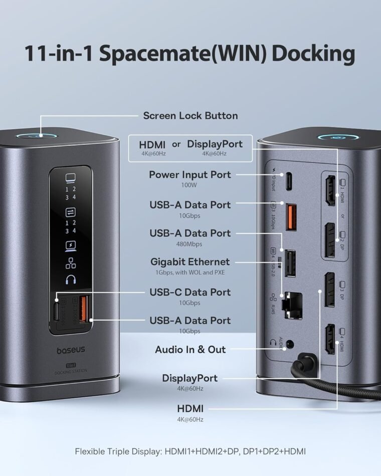 Unlock Power: Baseus Spacemate 11-in-1 Docking Station - Image 3