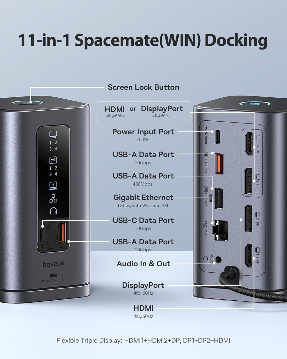 Unlock Power: Baseus Spacemate 11-in-1 Docking Station - Image 3