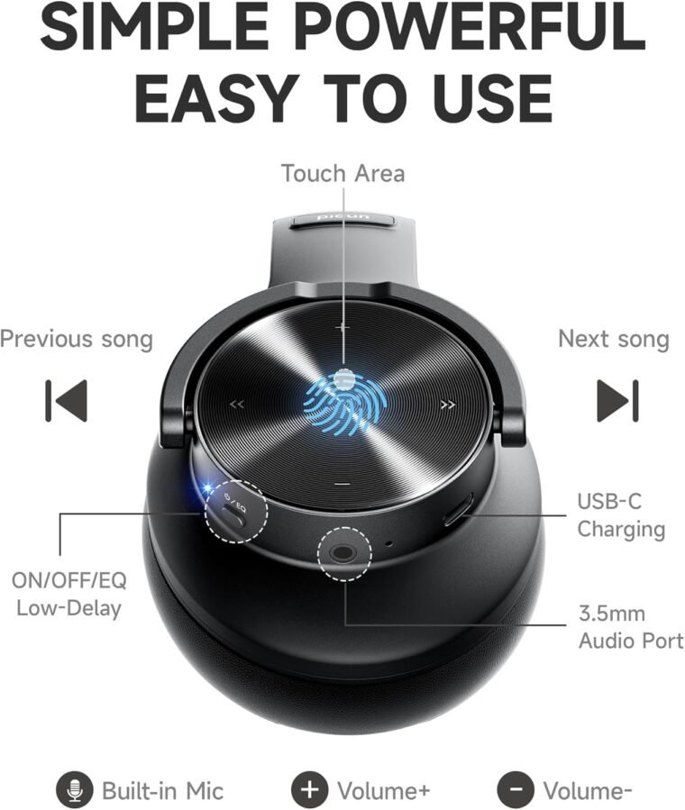 Get Lost in Sound: Picun B8 Bluetooth Headphones, 120H Playtime! - Image 8