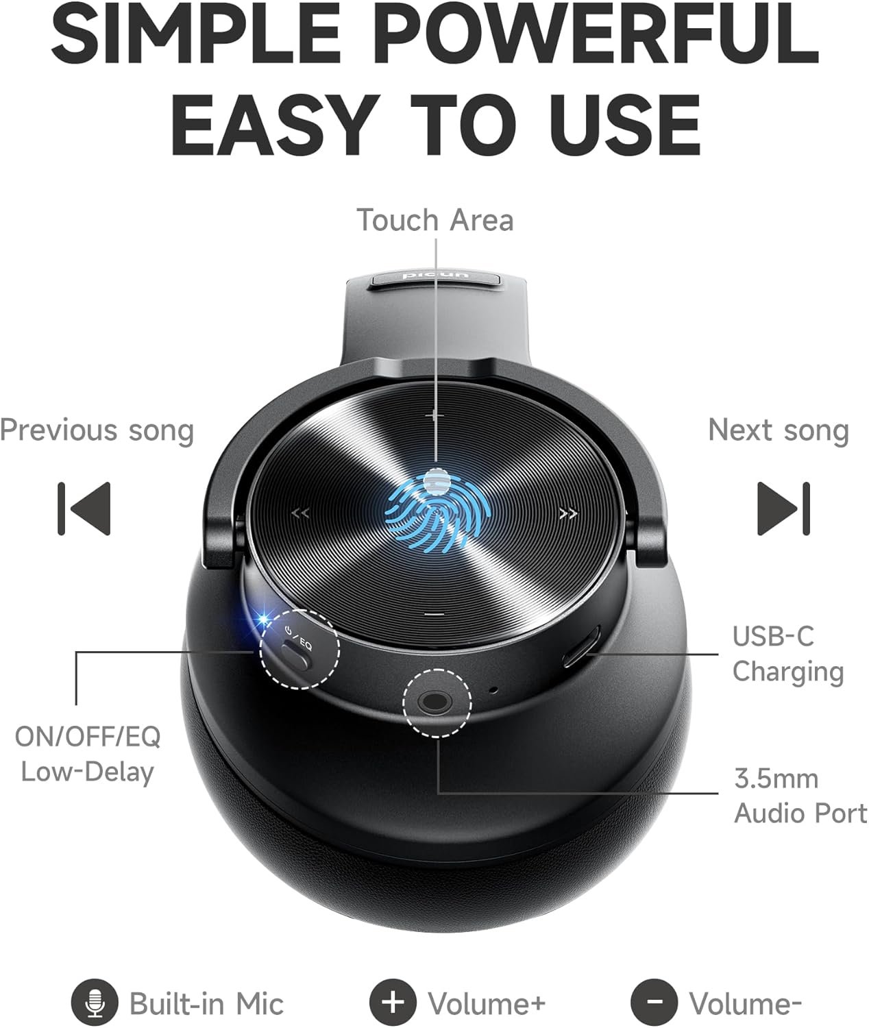 Get Lost in Sound: Picun B8 Bluetooth Headphones, 120H Playtime! - Image 8