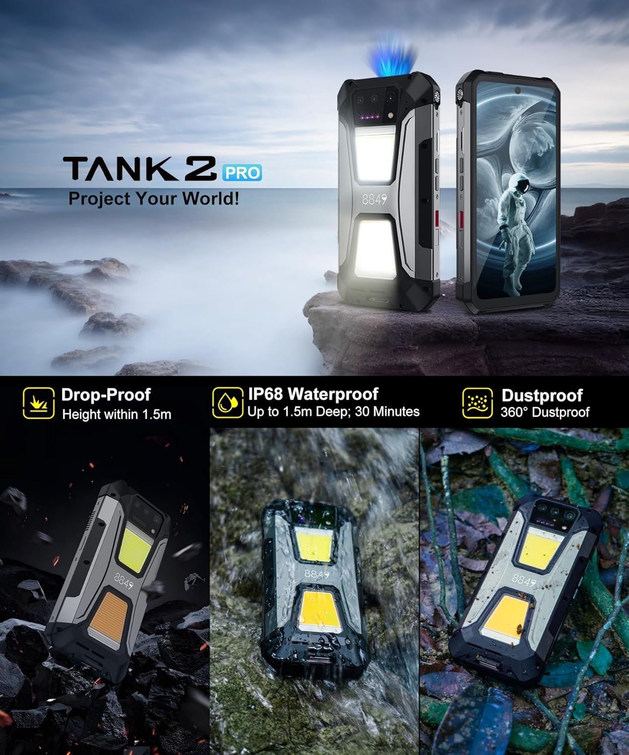 8849 Tank 2 Pro: Unlocked Rugged Phone with Projector & 1TB! - Image 8